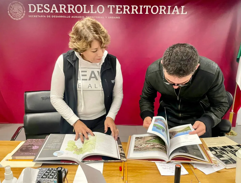 Delfina Gómez se reunió con el de Desarrollo Agrario, Territorial y Urbano para ver la situación de la regula rización de la tierra en Edomex