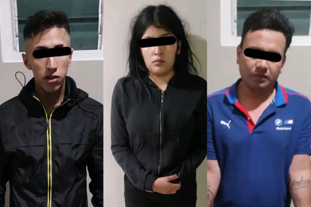 Detienen a dos hombres y una mujer en Ecatepec Edoméx que portaban droga y armamento
