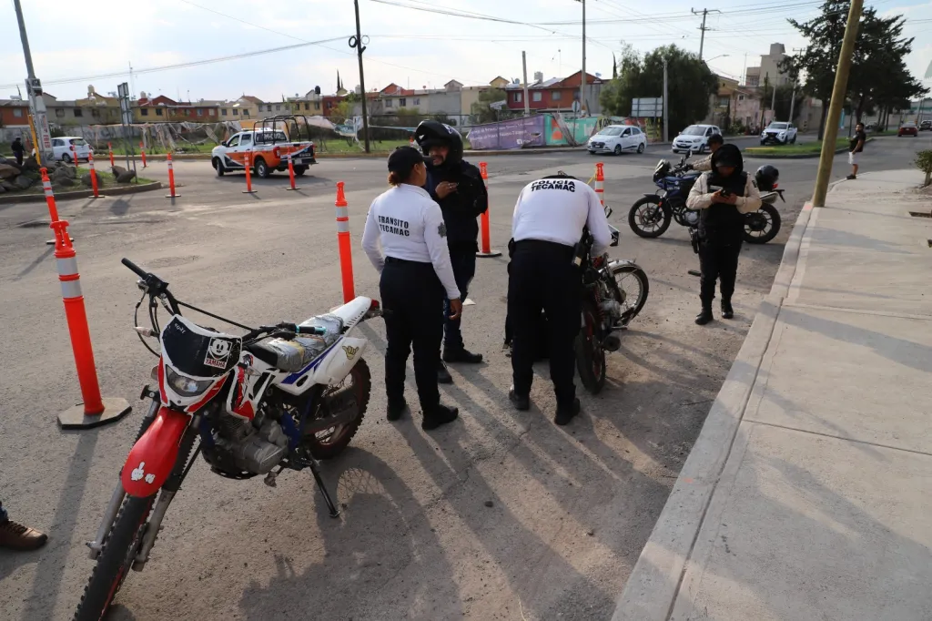 Guardia Civil de Tecámac en Edoméx, Refuerza Operativo Moto en Regla