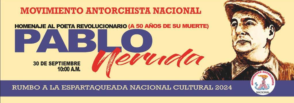 Antorcha CDMX declama a Pablo Neruda