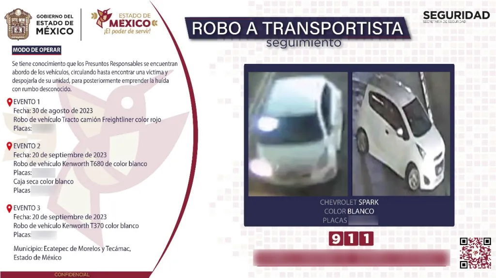 En Chiconcuac Edoméx Aseguran Vehículo que fue Relacionado Aparentemente con Robo a Transporte de Carga