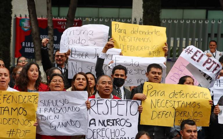 Amenazan de nuevo trabajadores del PJF con segundo día de protestas por extinción de fideicomisos