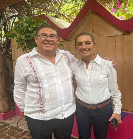 Sheinbaum se reúne con el Coordinador en defensa de la 4t en Morelos, Víctor Mercado