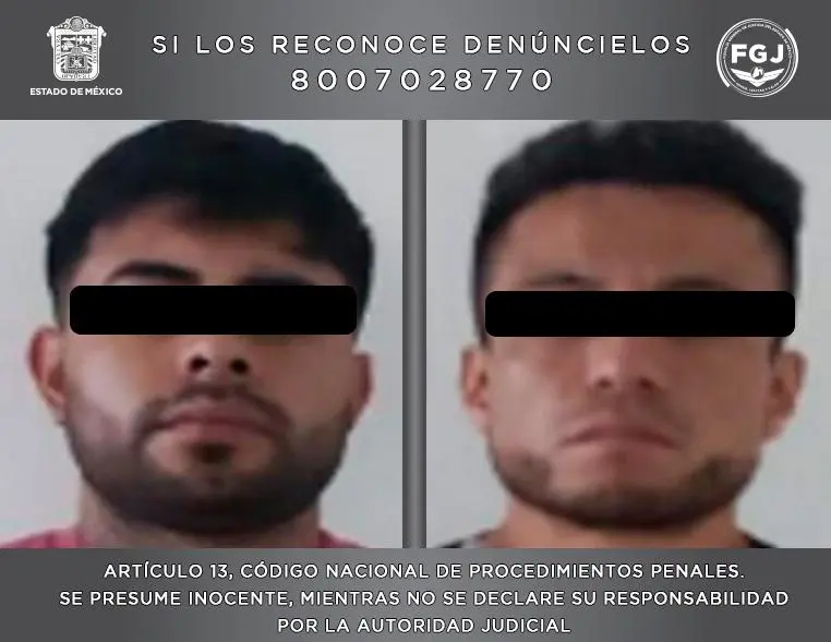 Detienen a 2 Sujetos en Tultitlán Edoméx, por Robo de Vehículo con Mercancía Propiedad de una Empresa de Paq uetería