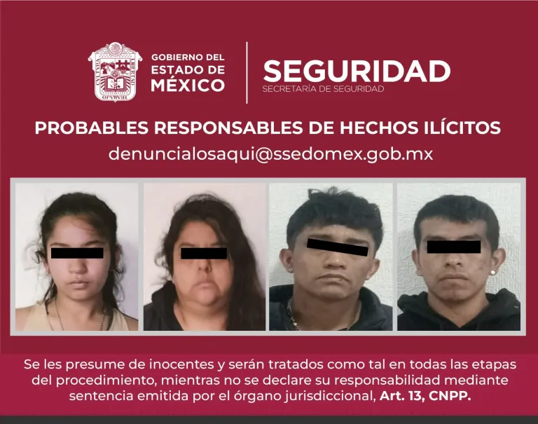 Banda Juvenil Dedicada al Robo al Transporte Público con Violencia es detenida al Oriente del Edoméx