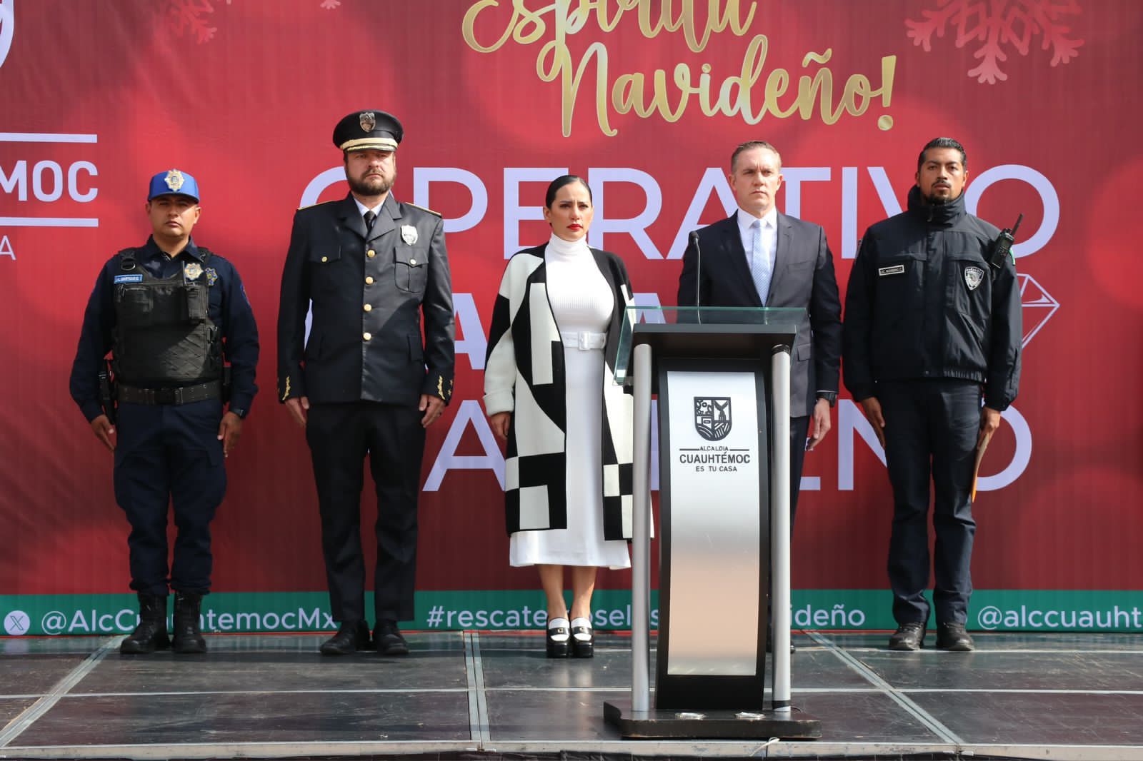 Sandra Cuevas y Adrián Rubalcava ponen en marcha el “OPERATIVO DIAMANTE NAVIDEÑO” por la seguridad de la ciudadanía