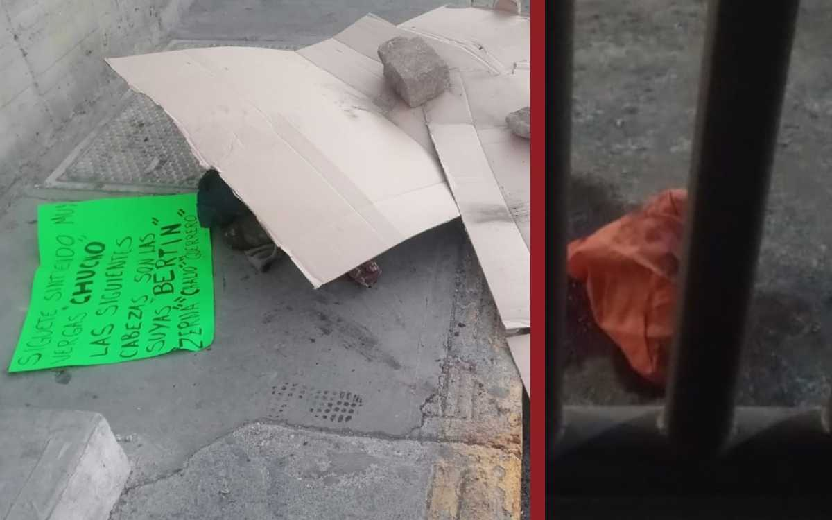 Localizan a decapitado en Ecatepec con mensajes de amenaza al transporte público
