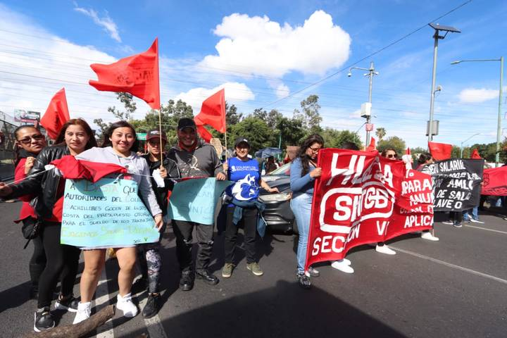 Trabajadores del Colegio de Bachilleres quitan bloqueos, pero amenazan con retomarlos sino son cumplidas sus demandas