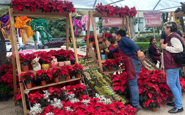 Inauguran la Feria de las Flores de la Nochebuena sobre Reforma