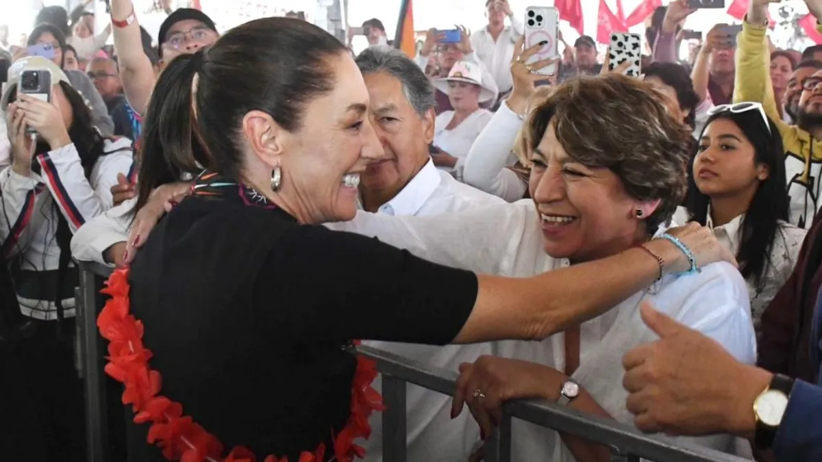 Acompaña Delfina Gómez a Claudia Sheinbaum en un mitin en Tultepec