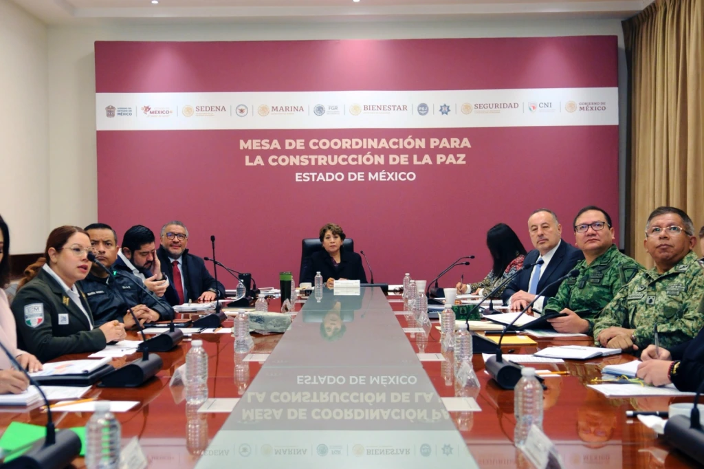 Las Mesas de Coordinación para la Construcción de la Paz permiten trabajar en estrategias para regresar la tra nquilidad a las familias: Delfina Gómez