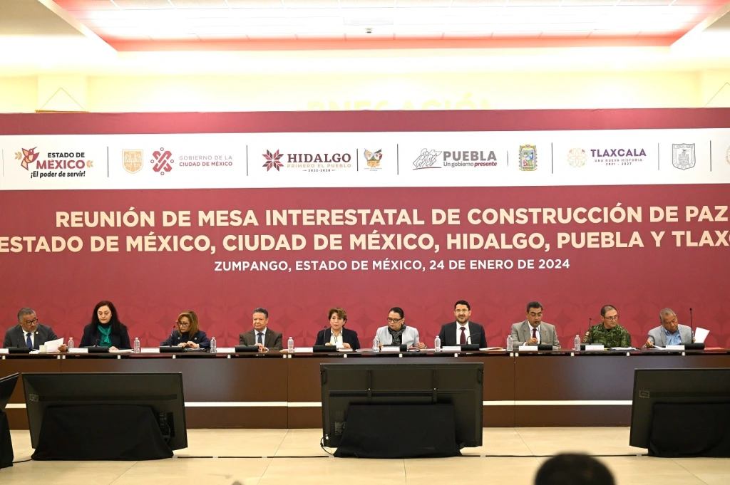 Plantean estrategias en Mesa de Paz interestatal Edomex, CDMX, Hidalgo, Puebla y Tlaxcala