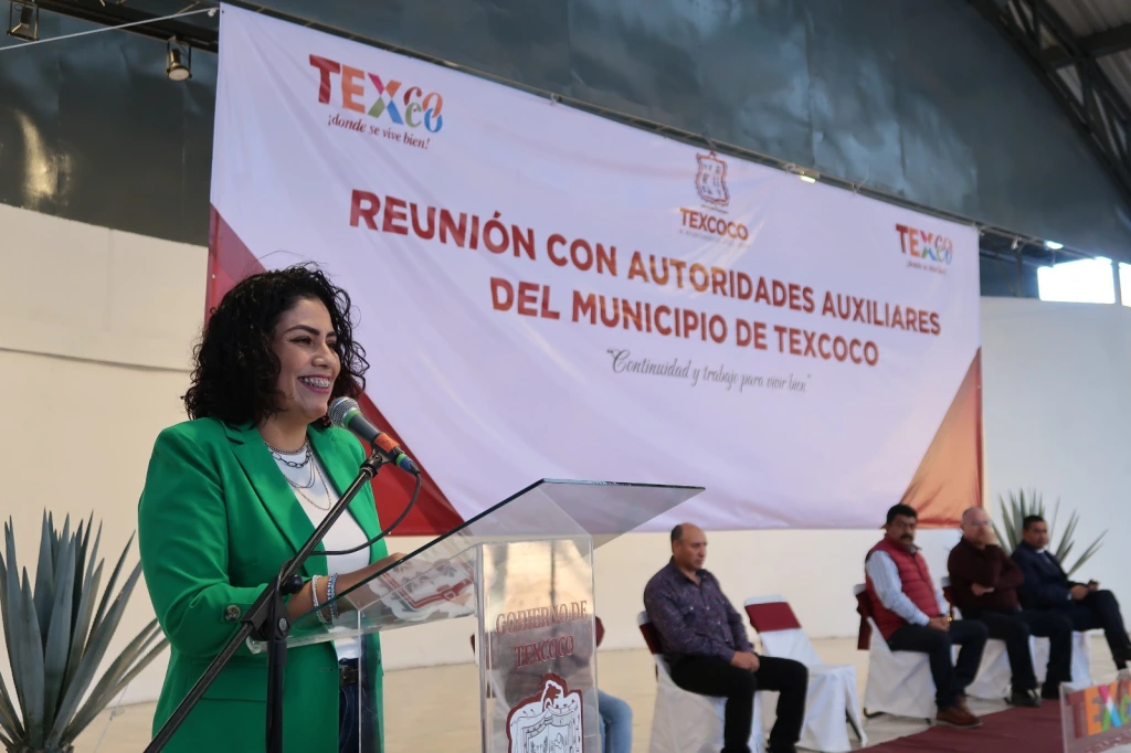 En Texcoco Edoméx, alcaldesa se reúne con Autoridades Auxiliares