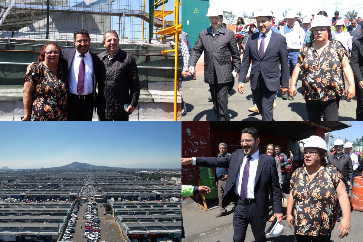 Entrega Martí Batres Planta Fotovoltaica en la Central de Abasto a la CFFE
