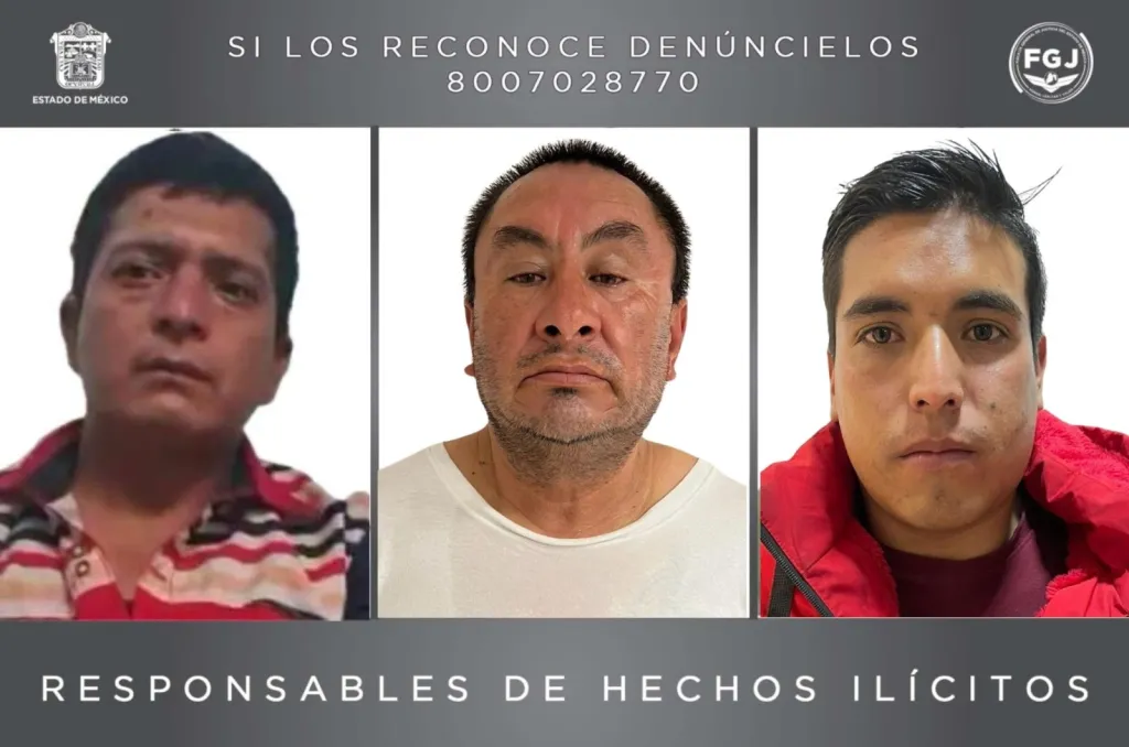 A Tres Homicidas en el Valle de Toluca Edoméx, Condenan, uno recibió 70 años de prisión