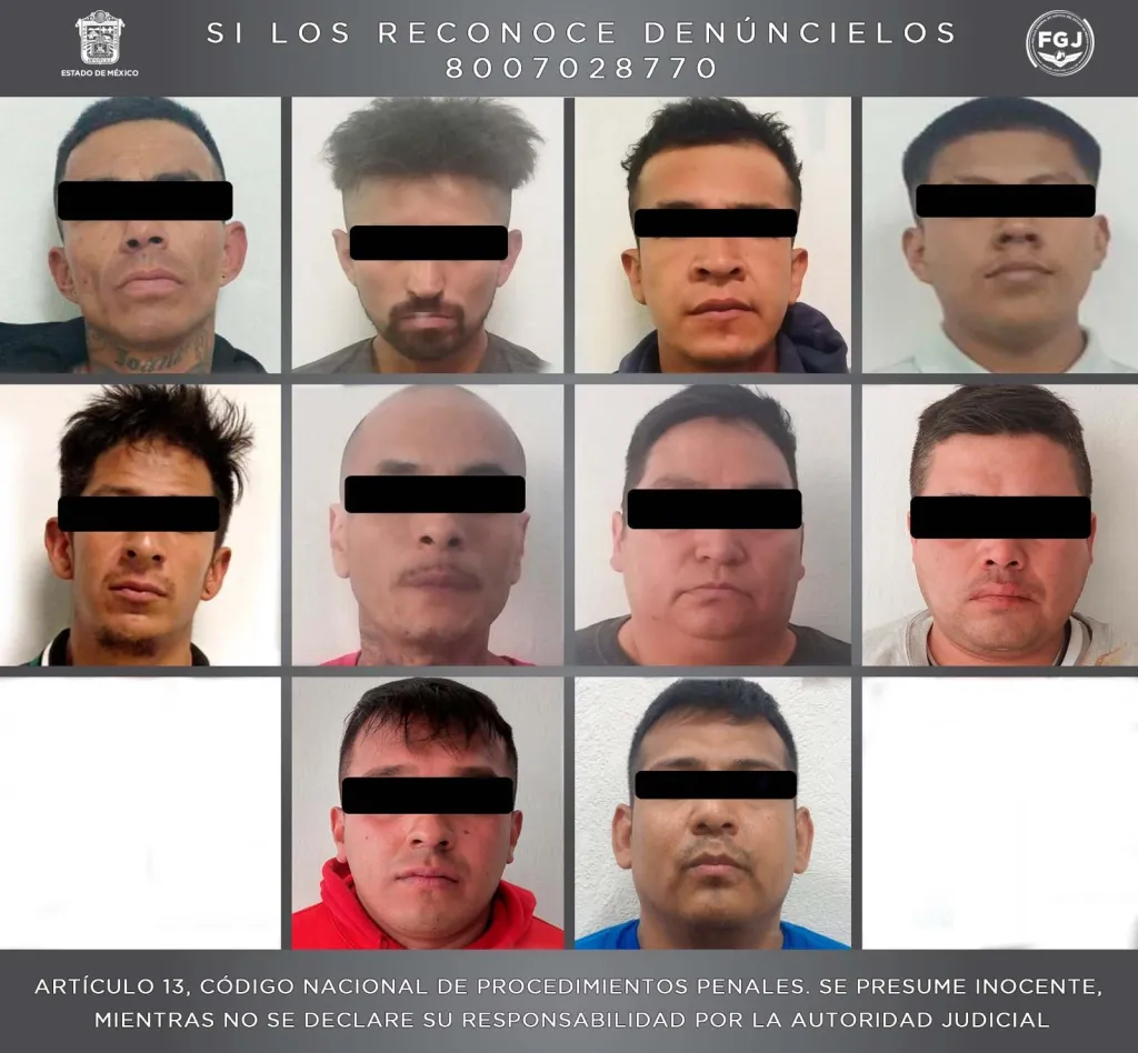 En Ecatepec Edoméx, Diez presuntos ladrones Enfrentan la Justicia
