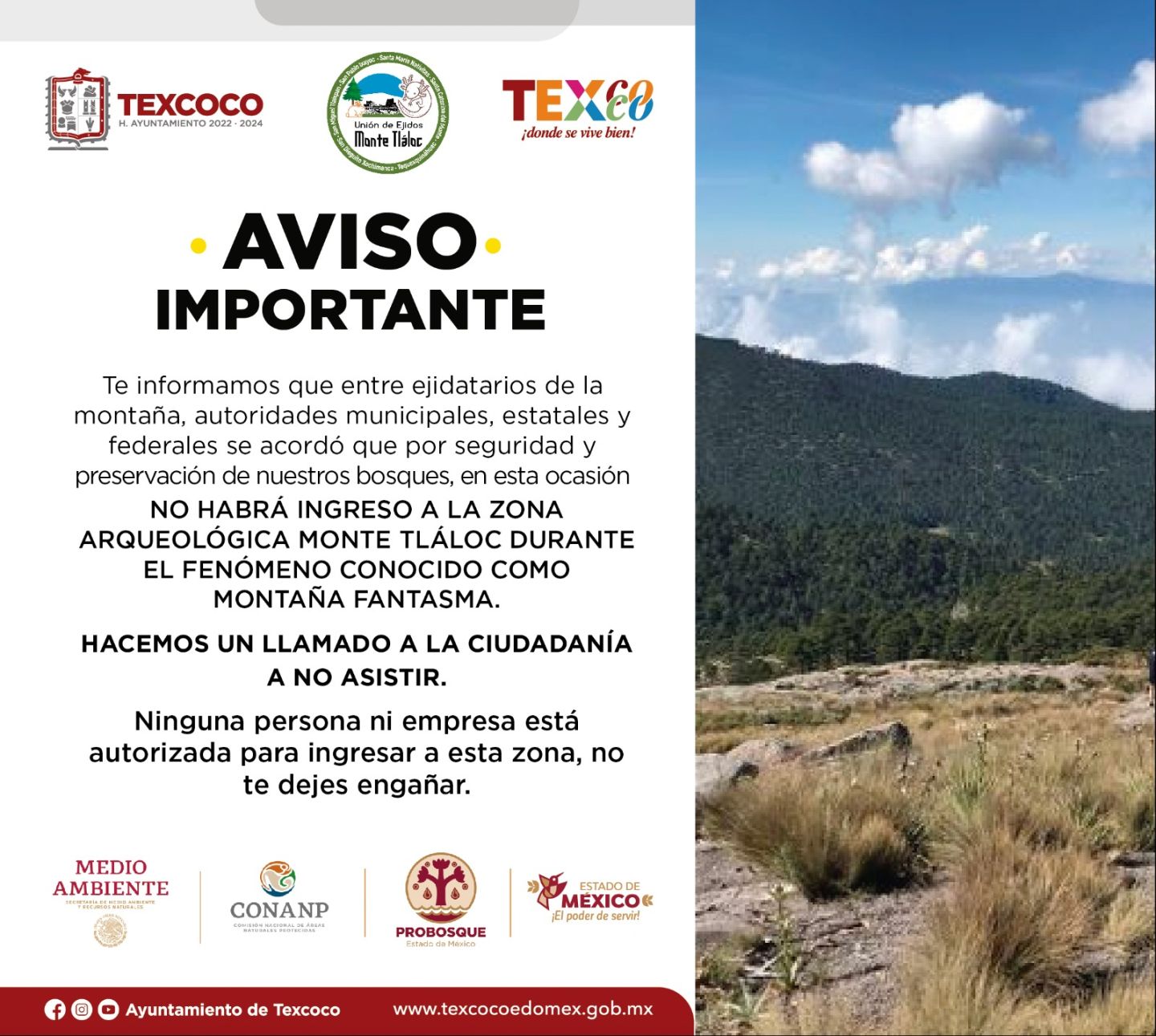 Prohíben Acceso al Monte Tláloc Ejidatarios, Autoridades Federales, Estatales y Municipales en Texcoco Edoméx