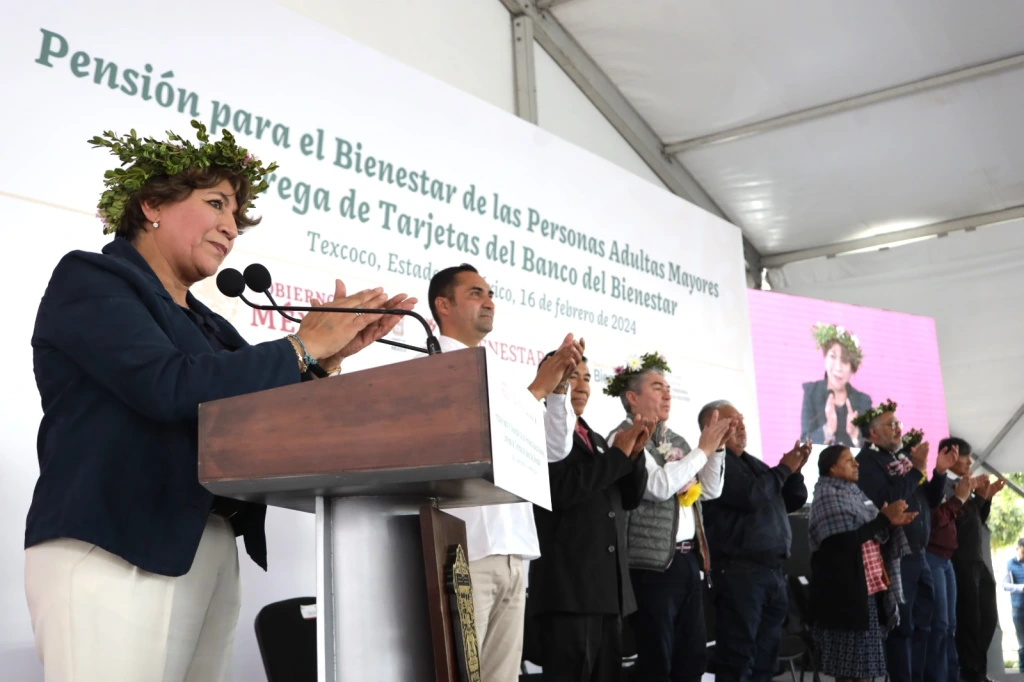Gobernadora Delfina Gómez entrega pensión a los adultos mayores del oriente del Estado de México: “No olvid o a Texcoco; mi corazón está aquí”