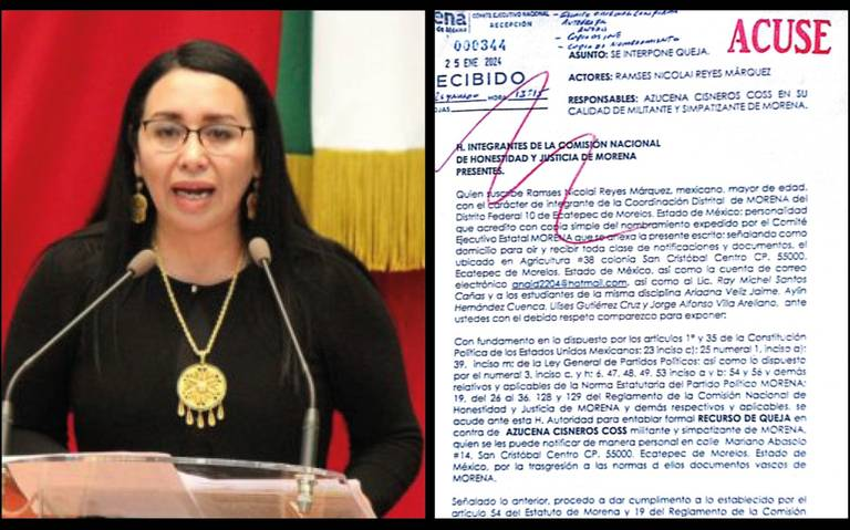 Denuncian ante la Contraloría del Edomex a la diputada morenista de Ecatepec, Azucena Cisneros