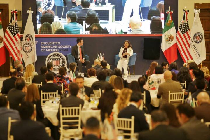 Clara Brugada se reúne con integrantes de la American Society of Mexico