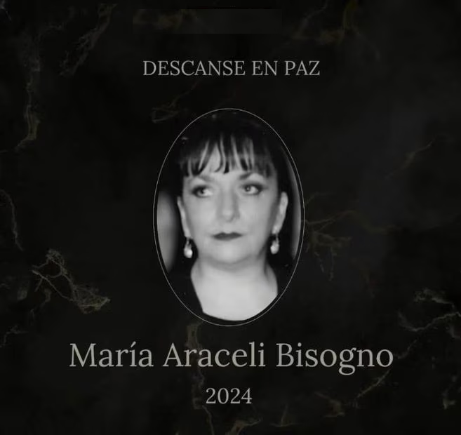 Fallece la Sra. Araceli Bisogno, madre de Daniel Bisogno