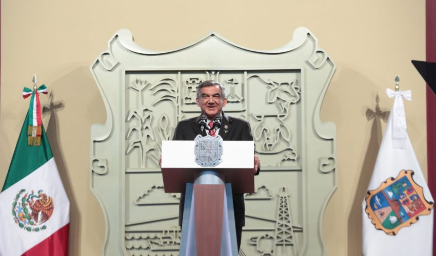 Américo Villarreal rinde su segundo informe de gobierno, acompañado del candidato a edil de Ciudad Mante por M orena, Gerardo Montes Vega