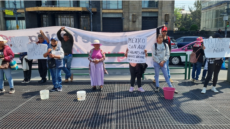 Antorchistas de la CDMX exigen al Gobierno Federal un plan hídrico nacional