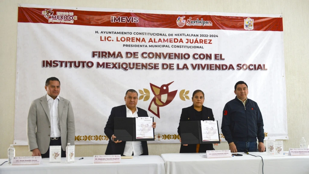 Imevis y Nextlalpan firman Convenio de Colaboración para Regularizar la tenencia de la Tierra