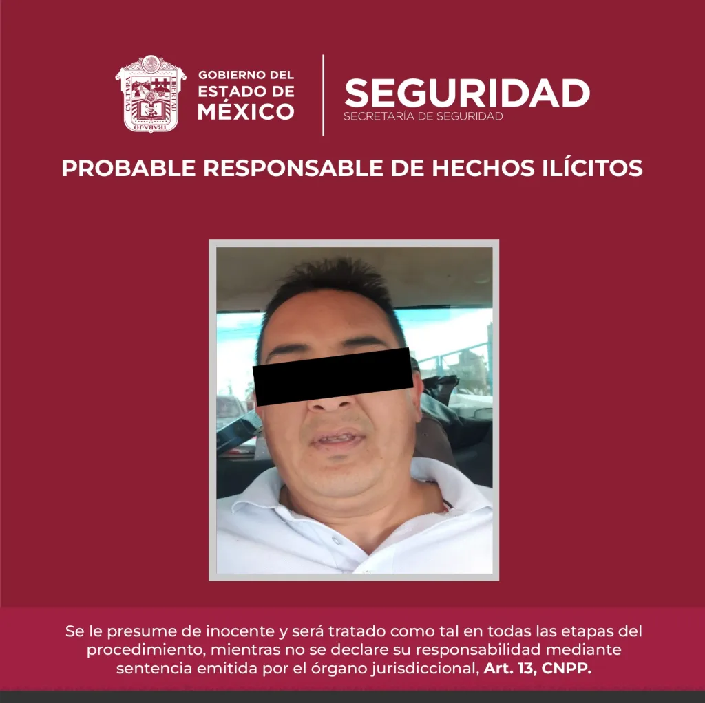 Con el Secuestro de una persona se le Relaciona y es detenido en San Mateo Atenco Edoméx