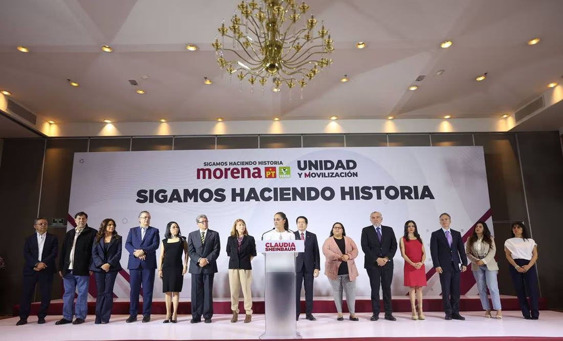Claudia Sheinbaum da a conocer a su equipo de trabajo para su campaña que inicia este primero de marzo