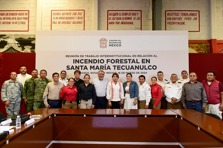 Delfina Gómez instala mesa de trabajo para combatir los incendios forestales