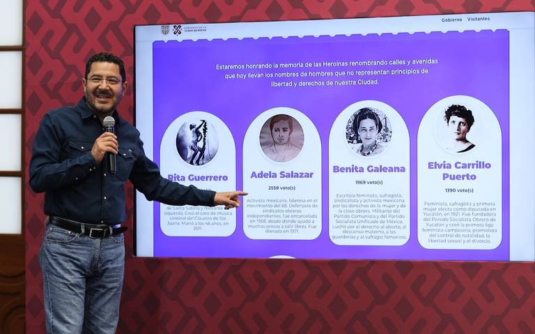 Gobierno de la CDMX realizará encuesta para que las calles lleve nombre de mujeres
