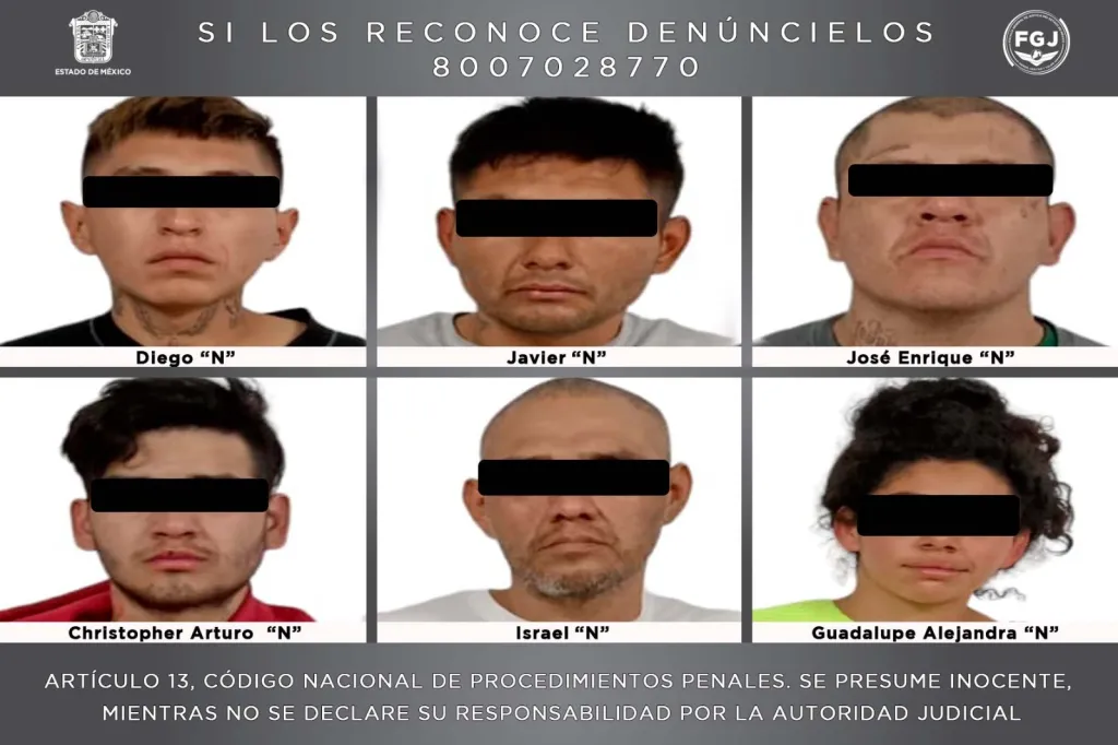 FueronVinculados Seis Integrantes de la Banda los Rayos a Proceso por Robo de Vehiculóen Tultepec Edoméx