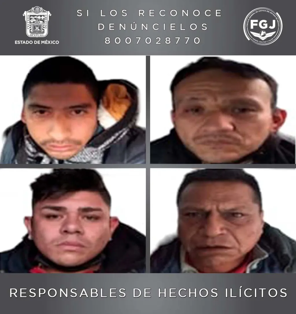 A 70 años de Prisión Sentencian a Cuatro Individuos por Secuestro Exprés Perpetrado en Ecatepec Edoméx