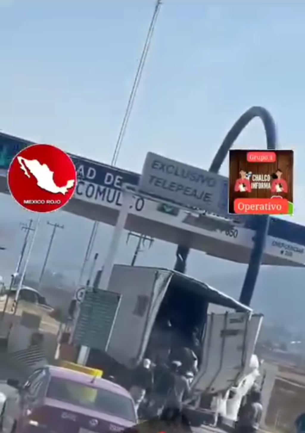 Se cansó de la Rapiña conductor de Tráiler y se arrancó hacia caseta de Atlacomulco Edoméx con todo y delin cuentes