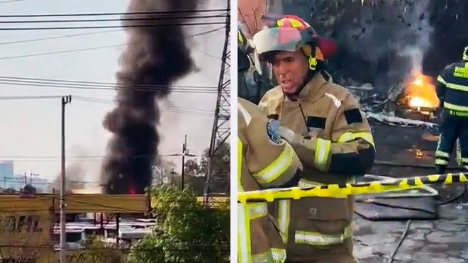 Se desploma helicóptero en Alcaldía Coyoacán, reportan al menos tres muertos