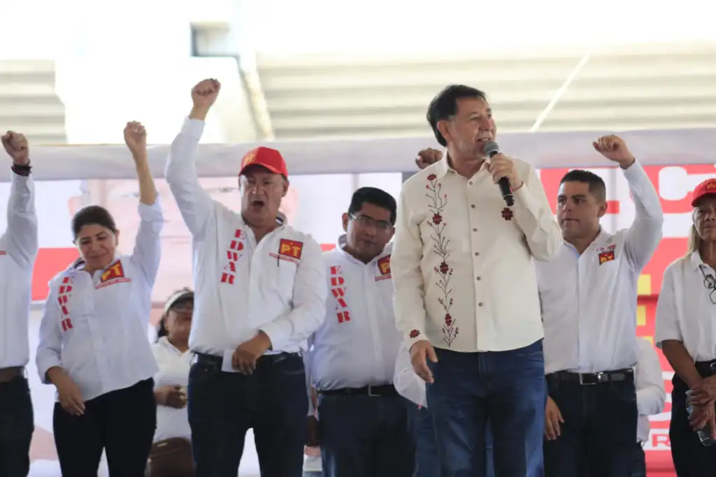 Llega a Ecatepec Edoméx, Noroña a Respaldar al Candidato del PT a alcaldía