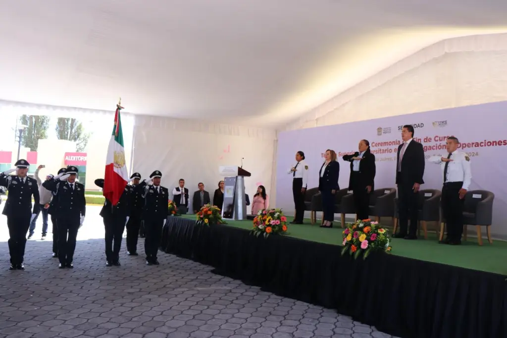 Realiza Ceremonia Secretaría de Seguridad del Edoméx de Graduación de Técnico Superior Universitario en Inv estigación y Operaciones Policiales