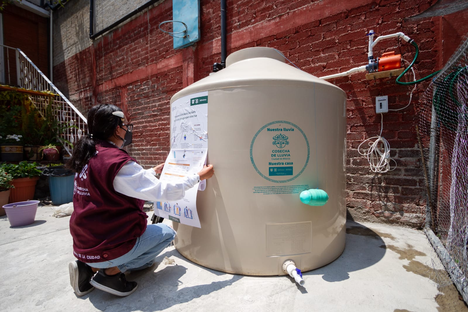 Avanza en 99.9 % sistema de captación de agua pluvial en escuelas de la CDMX