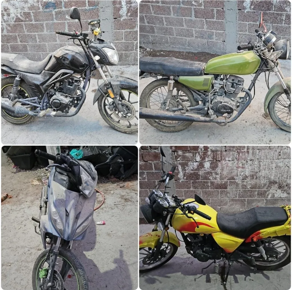 Fiscalía del Edoméx aseguran Motocicletas con reporte de robo