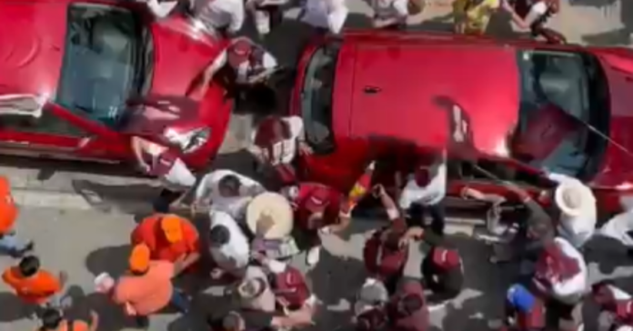 Resulta un hombre herido, tras una riña entre simpatizantes de Morena en Atizapán