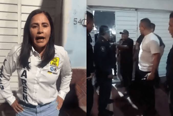 Karen Quiroga, candidata del PRI, PAN y PRD denuncia agresión de la Policía en su domicilio ubicado en Alcald ía Iztapalapa