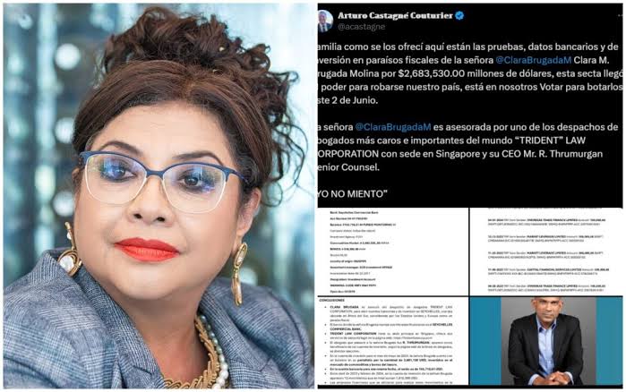 Clara Brugada esconde 2.6 millones de dólares en paraísos fiscales: denuncia Arturo Castagné