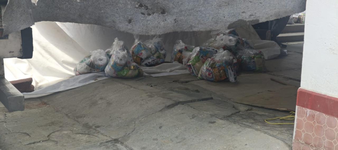 Bodega con despensas descubren en Texcoco Edoméx y se investiga su Procedencia