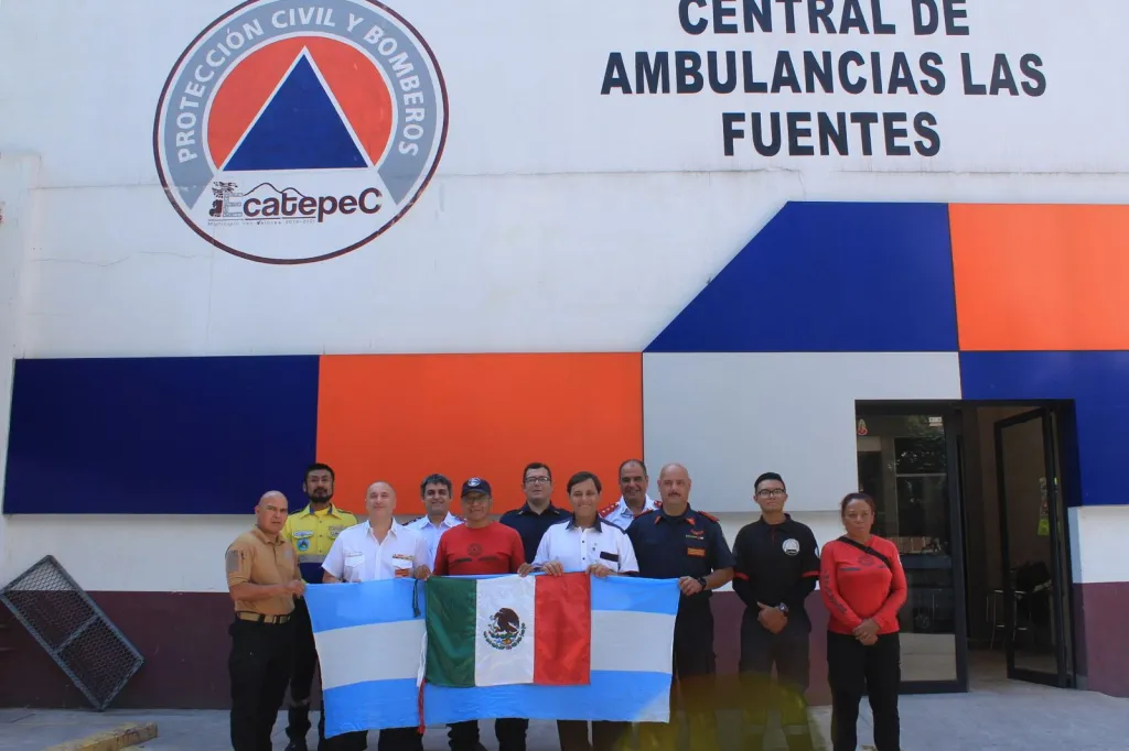 En Ecatepec Edoméx, fortalece lazos internacionales con capacitación especializada a brigadas de Argentina