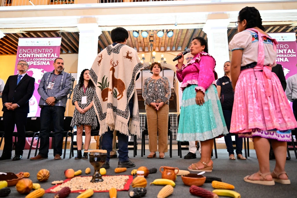 Gobernadora Delfina Gómez Álvarez inaugura el Encuentro Continental para la Cooperación Campesina