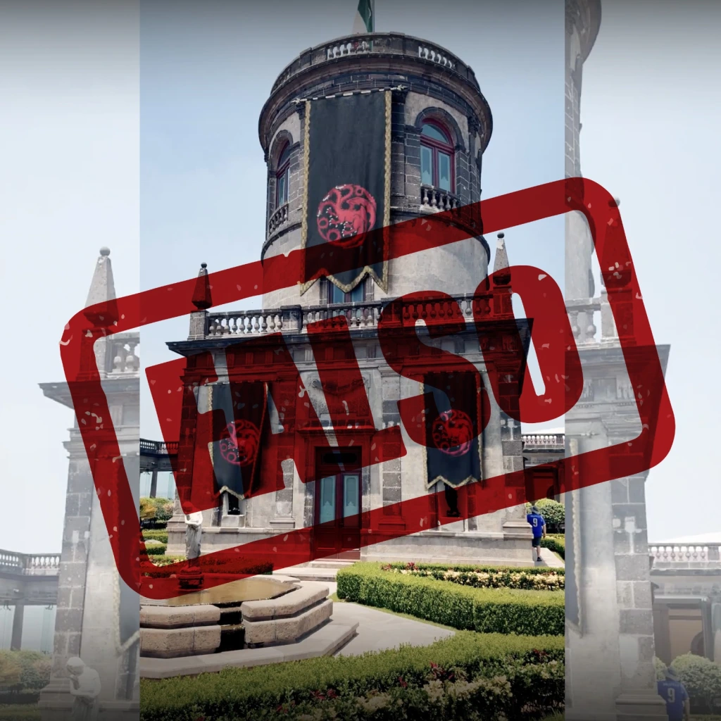 El INAH descalifica publicidad de serie televisiva en el Castillo de Chapultepec