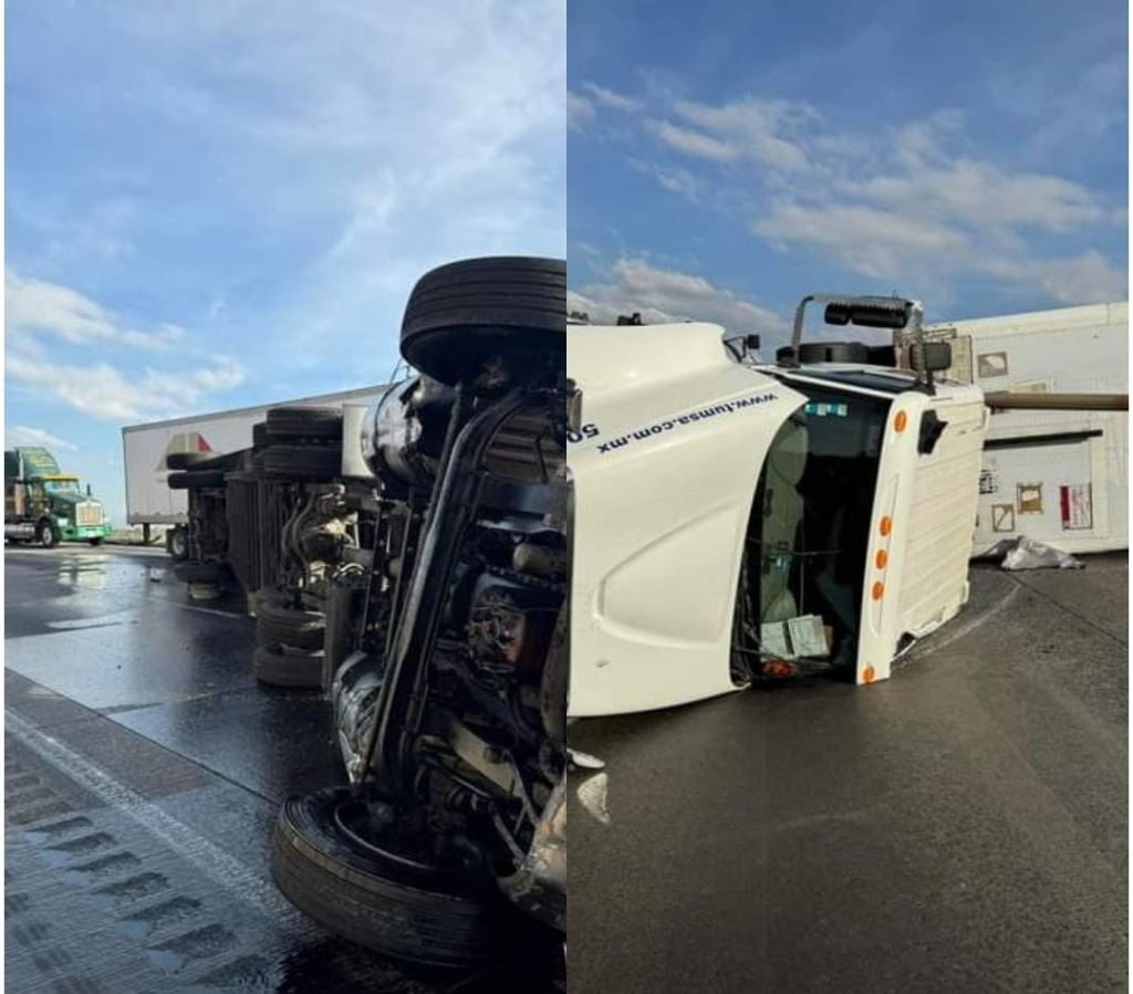 Volcadura en la México- Querétaro, Edoméx, caos vial esta mañana en la zona