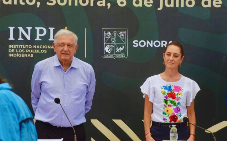 AMLO y Sheinbaum supervisan avances del Plan de Justicia Seri en Sonora