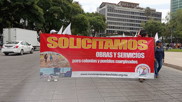 Con cuatro protestas simultáneas, Antorchistas exigen a Batres cumpla compromisos